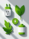 Green Power Concepts Connecting Nature with Modern Energy Solutions Royalty Free Stock Photo