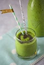 A Green Power Smoothie with Chia Seeds