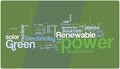 Green power word cloud Royalty Free Stock Photo