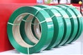 Green PP band for packaging and fastening of carton box