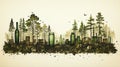 Green Practices, The Abstract Concept of Forest Ecosystem Sustainability and Recycling, Generative AI