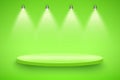 Green Presentation platform Royalty Free Stock Photo
