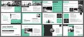 Green presentation templates for slide infographics elements background. Use for business annual report, flyer design, corporate Royalty Free Stock Photo