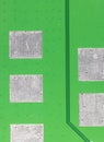 green printed circuit board for computer operation, part and close-up Royalty Free Stock Photo