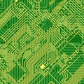 Green printed industrial circuit board texture