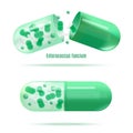 Medicines with Probiotic Bacteria Realistic Vector Royalty Free Stock Photo