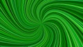 Green psychedelic abstract spiral stripe background - vector curved burst design