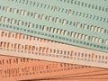 green punched card for programming Royalty Free Stock Photo