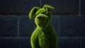 Green Puppet Dog Character CloseUp Portrait Image Royalty Free Stock Photo