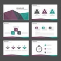 Green purple black Infographic elements icon presentation template flat design set for advertising marketing brochure flyer