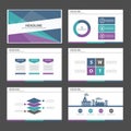 Green purple Blue infographic element and icon presentation templates flat design set for brochure flyer leaflet website Royalty Free Stock Photo