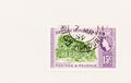 Green and Purple British Honduras 15 cent postage stamp