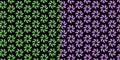 Green and purple flowers pattern Royalty Free Stock Photo