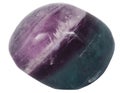 Green and purple fluorite macro isolated