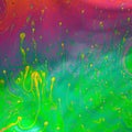 Green, purple and red psychedelic soap bubble abstract background Royalty Free Stock Photo