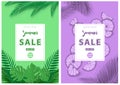 Green and Purple Summer Sale Background