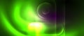 a green and purple swirl on a black background Royalty Free Stock Photo