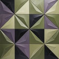 Green And Purple Wall Tile With Realistic Textures And Metallic Finishes