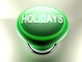 Green pushbutton with write HOLIDAYS