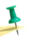 Green pushpin Royalty Free Stock Photo
