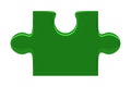 Green puzzle piece Royalty Free Stock Photo