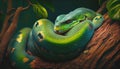 Green Python snake Royalty Free Stock Photo