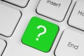 Green question button Royalty Free Stock Photo