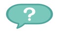Green Question Mark Speech Bubble, Query Vector Icon Generative AI Royalty Free Stock Photo
