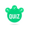 Green quiz icon with speech bubble