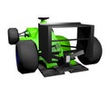 Green racing car