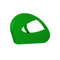 Green Racing helmet icon isolated on transparent background. Extreme sport. Sport equipment. Royalty Free Stock Photo