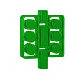 Green Racing traffic light icon isolated on transparent background.