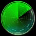 Green radar screen Royalty Free Stock Photo