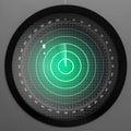 Green radar screen with dots Royalty Free Stock Photo