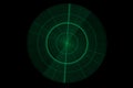 Green radar screen