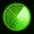 Green radar screen with targets Royalty Free Stock Photo