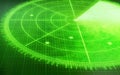 Green radar screen with targets Royalty Free Stock Photo