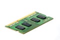 Green RAM memory hardware isolated on white Royalty Free Stock Photo