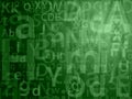 Green random letters