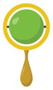 Green rattle, illustration, vector Royalty Free Stock Photo