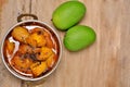 Green Raw mango curry in Indian or Rajasthani style Royalty Free Stock Photo