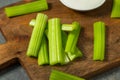 Green Raw Organic Celery Sticks Royalty Free Stock Photo