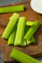 Green Raw Organic Celery Sticks Royalty Free Stock Photo