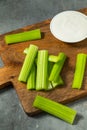 Green Raw Organic Celery Sticks Royalty Free Stock Photo