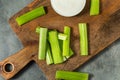 Green Raw Organic Celery Sticks Royalty Free Stock Photo