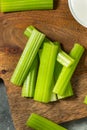 Green Raw Organic Celery Sticks Royalty Free Stock Photo
