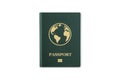 Green Realistic International Passport on White