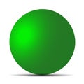 Green realistic sphere isolated on white. Vector illustration for your design. Eps 10 Royalty Free Stock Photo