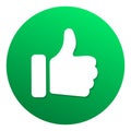 Green recommended label with thumb up.