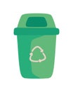 green recycle bin